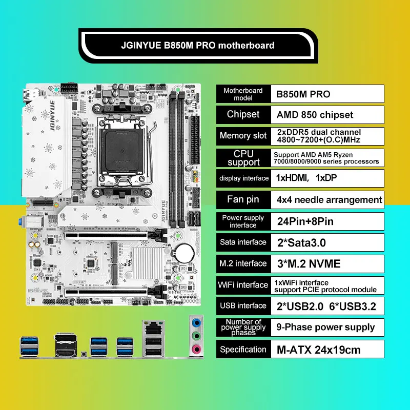 JGINYUE B850M Pro Anakart Seti - X870E Atx Motherboard incelemesi ve fiyatı